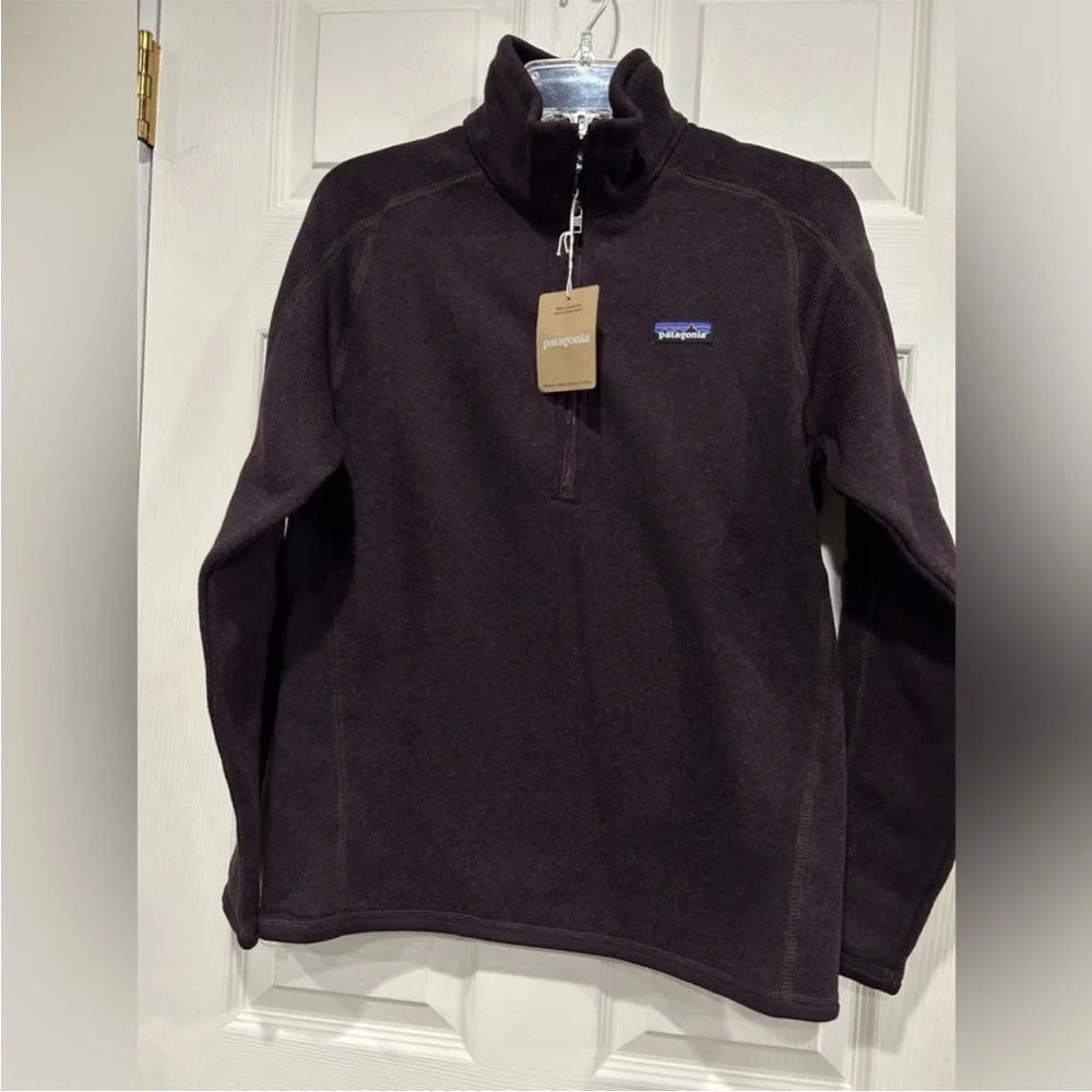 Patagonia Women's M Medium Better Sweater 1/4 Zip Pullover Purple NWT